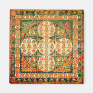 Mandala Cosmic Diagram for Meditation Magnet
