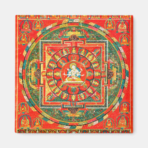 Mandala Cosmic Diagram for Meditation Magnet
