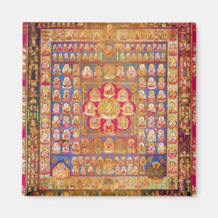 Mandala Cosmic Diagram for Meditation Magnet