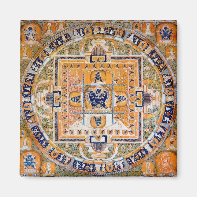 Mandala Cosmic Diagram for Meditation Magnet (Front)