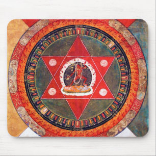 Mandala Cosmic Diagram for Meditation Mouse Mat