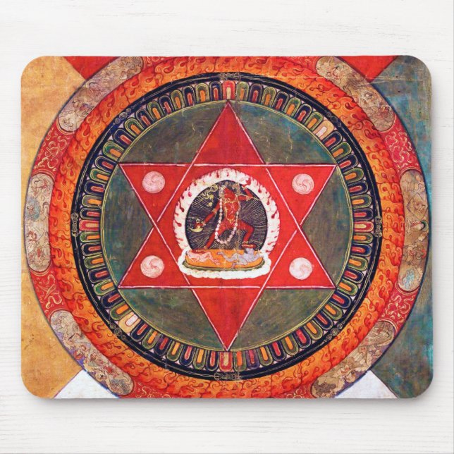 Mandala Cosmic Diagram for Meditation Mouse Mat (Front)