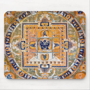 Mandala Cosmic Diagram for Meditation Mouse Mat