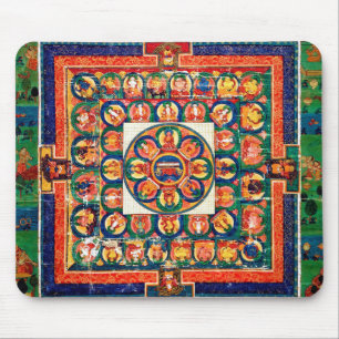 Mandala Cosmic Diagram for Meditation Mouse Mat
