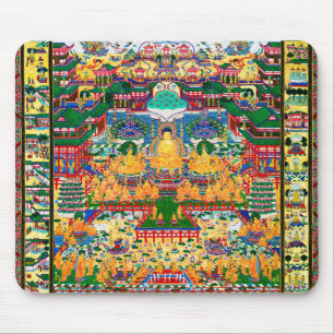 Mandala Cosmic Diagram for Meditation Mouse Mat