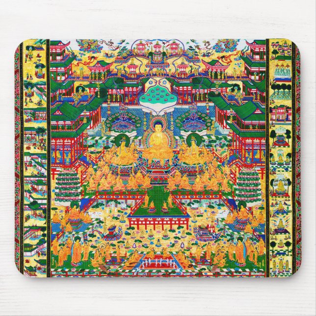 Mandala Cosmic Diagram for Meditation Mouse Mat (Front)