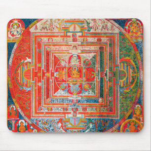 Mandala Cosmic Diagram for Meditation Mouse Mat