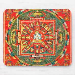 Mandala Cosmic Diagram for Meditation Mouse Mat