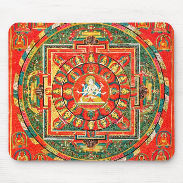 Mandala Cosmic Diagram for Meditation Mouse Mat (Front)
