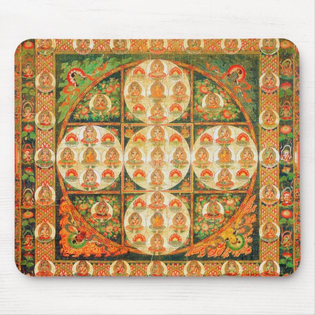 Mandala Cosmic Diagram for Meditation Mouse Mat (Front)