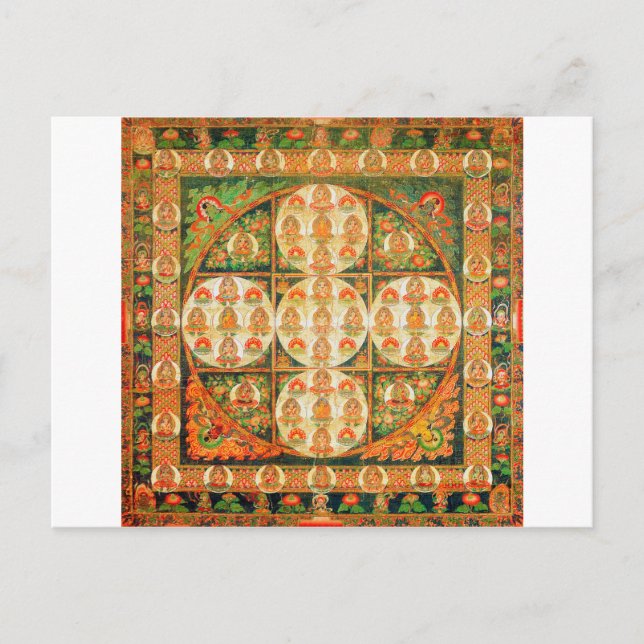 Mandala Cosmic Diagram for Meditation Postcard (Front)