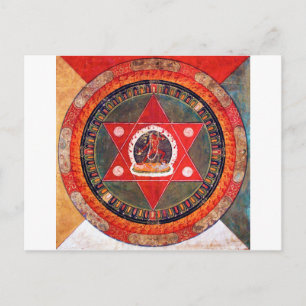 Mandala Cosmic Diagram for Meditation Postcard