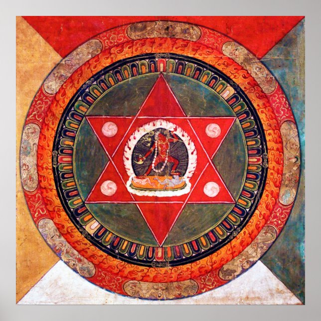 Mandala Cosmic Diagram for Meditation Poster (Front)