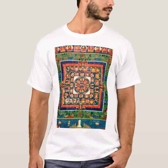 Mandala Cosmic Diagram for Meditation T-Shirt (Front)