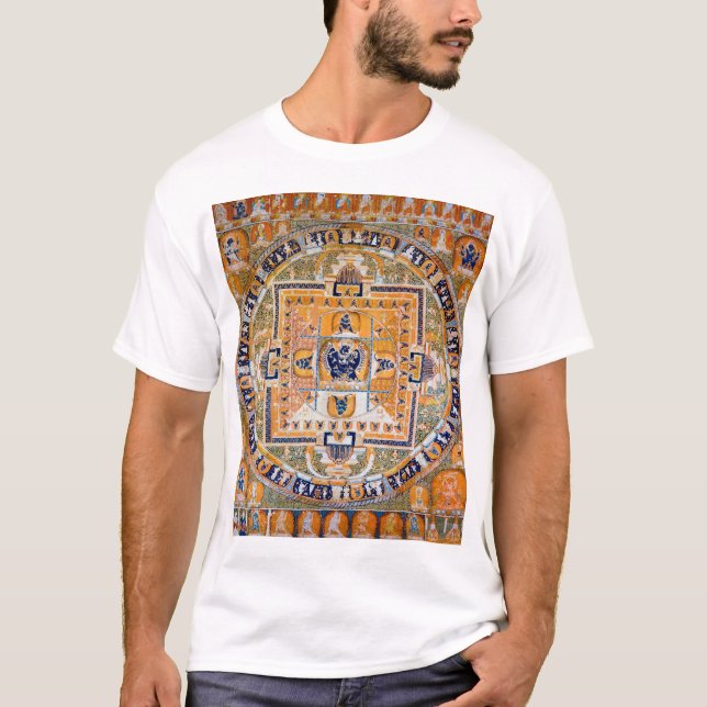 Mandala Cosmic Diagram for Meditation T-Shirt (Front)