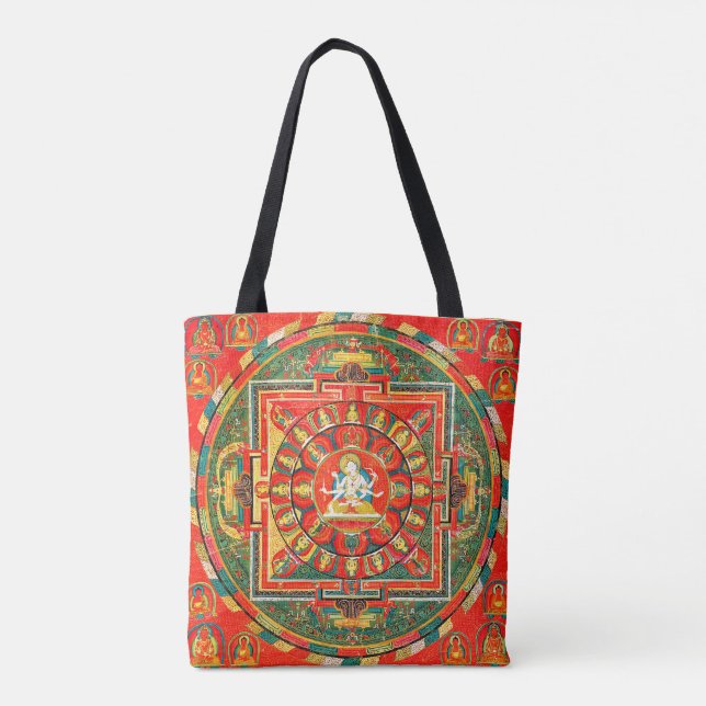 Mandala Cosmic Diagram for Meditation Tote Bag (Back)