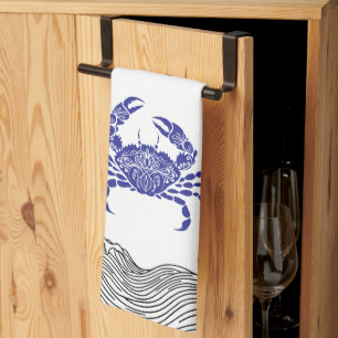 Mandala Crab Tea Towel