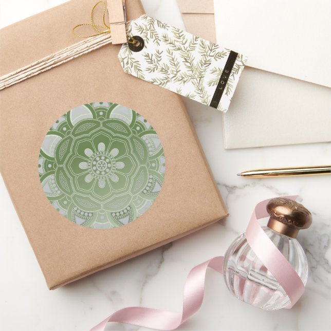 Mandala Creation, all points for one 5 Classic Round Sticker (Gifting)