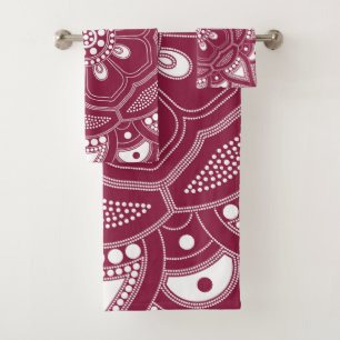 Mandala Creation, all points for one 8 Bath Towel Set