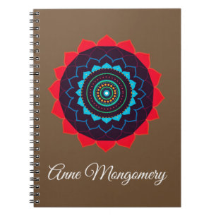Mandala, Custom Name Spiral Notebook