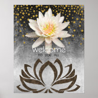 Mandala Damask  Lotus Welcome Yoga Meditation