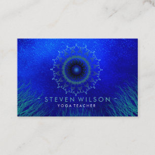 Mandala Damask Yoga Holistic Meditation Massage Business Card