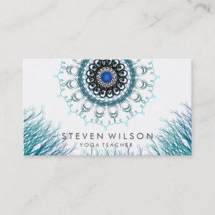 Mandala Damask Yoga Holistic Meditation Massage Business Card