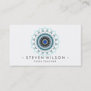 Mandala Damask Yoga Holistic Meditation Massage Business Card