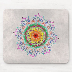 Mandala Damask Yoga Meditation Holistic Mouse Mat