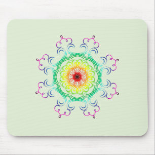 Mandala Damask Yoga Meditation Holistic Mouse Mat