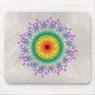 Mandala Damask Yoga Meditation Holistic Mouse Mat