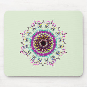 Mandala Damask Yoga Meditation Holistic Mouse Mat