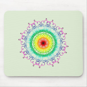 Mandala Damask Yoga Meditation Holistic Mouse Mat