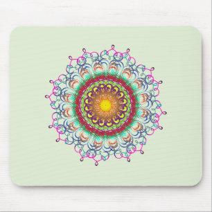 Mandala Damask Yoga Meditation Holistic Mouse Mat