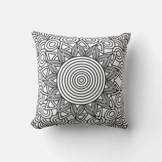 Mandala Decorative Ethnic Design Cushion (Front)