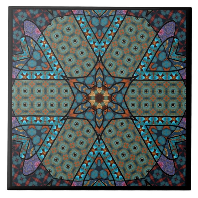 Mandala Decorative  Tile (Front)