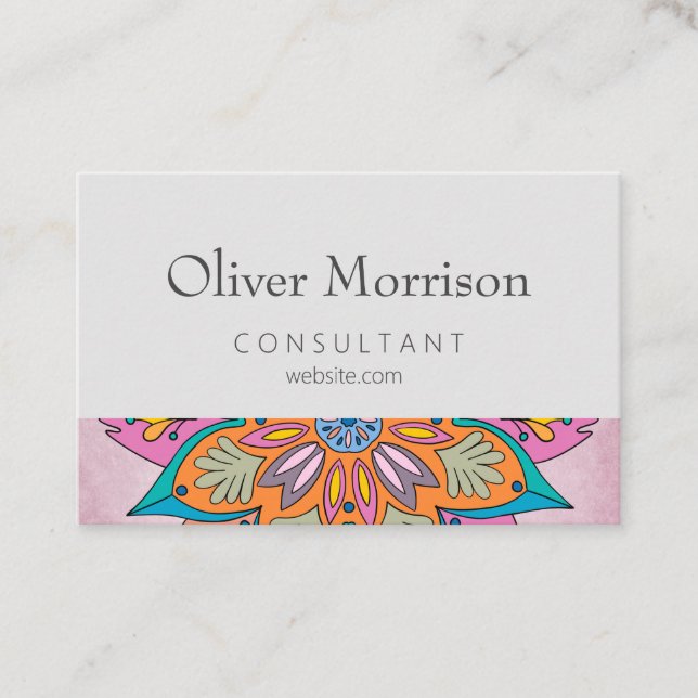 Mandala Decorativo de la India  Loyalty Card (Front)