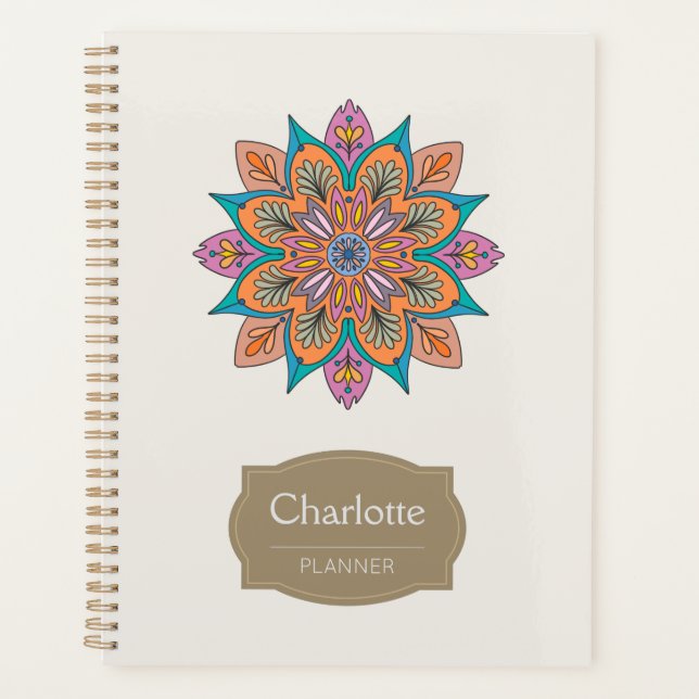 Mandala Decorativo de la India  Planner (Front)