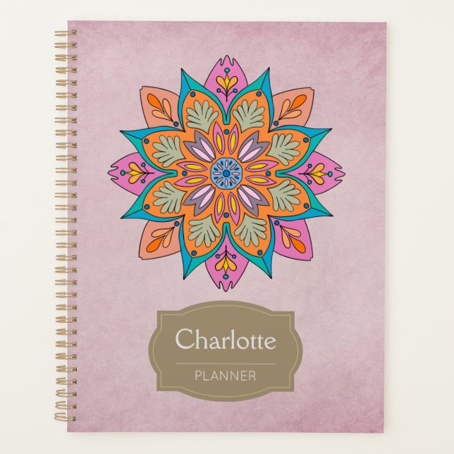 Mandala Decorativo de la India  Planner (Front)