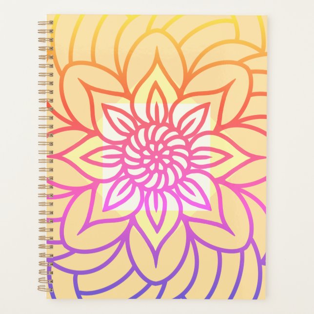 Mandala Design Light colour Planner (Front)