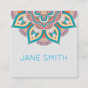 Mandala design modern stylish creative industry square business card