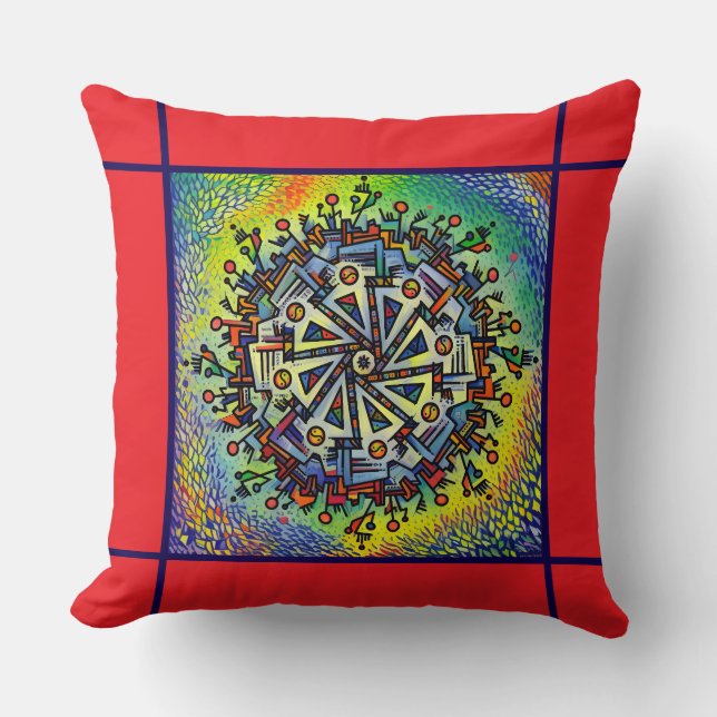 Mandala Design Set of Car Mats Cushion (Front)