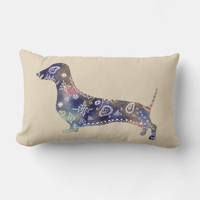 Mandala Dog Lumbar Cushion (Front)