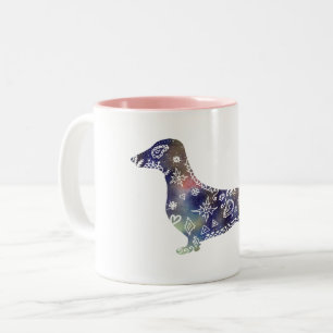 Mandala Dog Two-Tone Mug