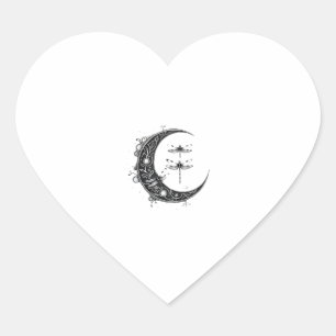 Mandala Dragonfly Gothic Dragonflies (1) Heart Sticker