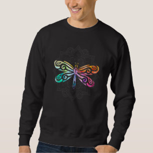 Mandala Dragonfly Lotus Flower Magical Colourful D Sweatshirt