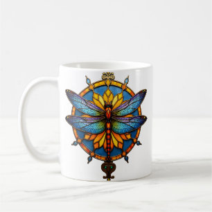 Mandala Dragonfly Luminous Sacred Geometry Spiritu Coffee Mug