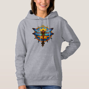 Mandala Dragonfly Luminous Sacred Geometry Spiritu Hoodie