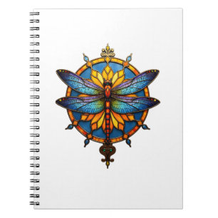 Mandala Dragonfly Luminous Sacred Geometry Spiritu Notebook