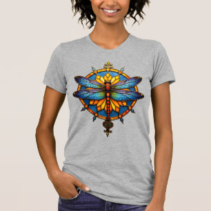 Mandala Dragonfly Luminous Sacred Geometry Spiritu T-Shirt